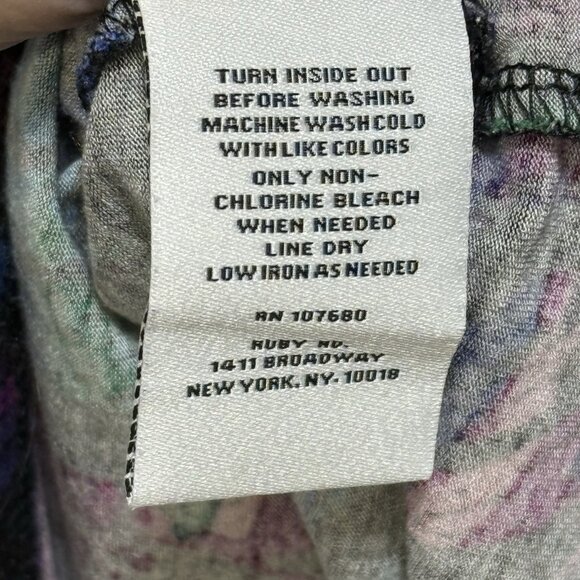 Ruby Rd Womens Blouse Plus 2X Boat Neck Colorful 3/4 Sleeve Shirt Top Artsy Art - Picture 7 of 8